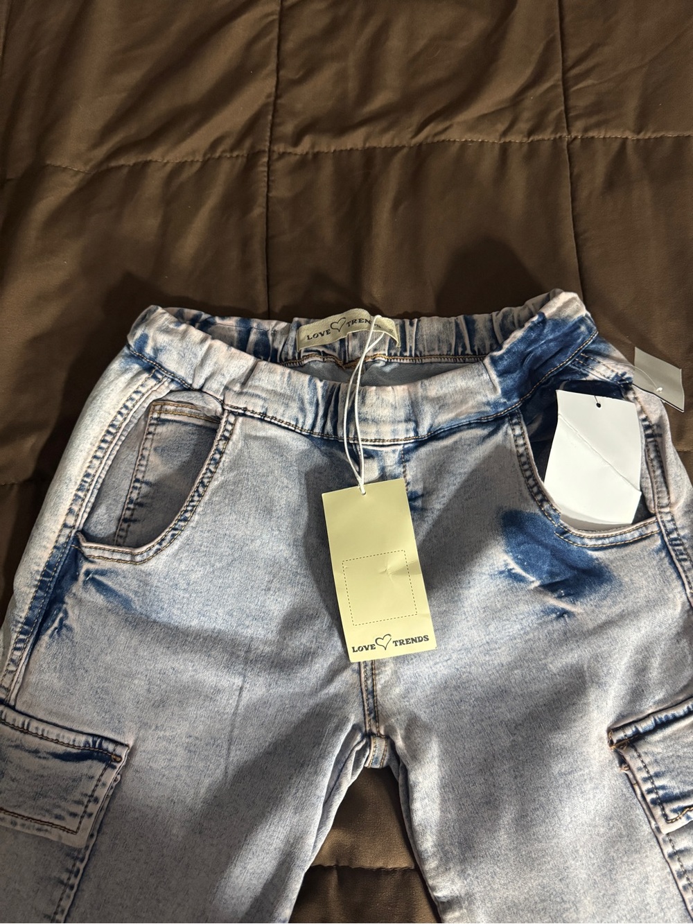 Women's Light Blue Washed Jogger Jeans